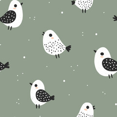 seamless pattern with birds