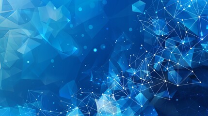 Abstract futuristic geometric polygonal connection pattern design with a science fiction theme and technological innovation concept.