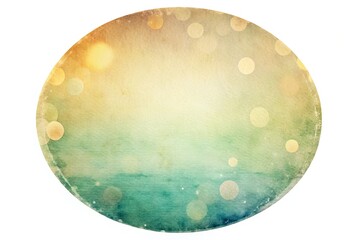 Retro-styled watercolor circle painting: soft gradient, imperfect edges, vintage photograph charm.