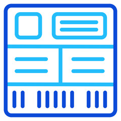 Shipping label Duoline Icon