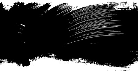 Stroke of paint isolated on transparent background, Grunge badge brush