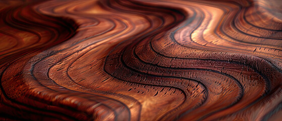 Intricate wood grain patterns create a mesmerizing visual texture on a handcrafted surface