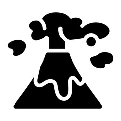 Volcano Solid Icon