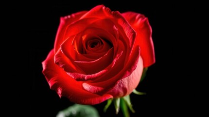 Vibrant Rose with Intense Lighting for Valentine's Day Celebration