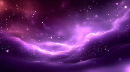 Fototapeta premium Purple Glowing Nebula: Cosmic Dust Shimmers
