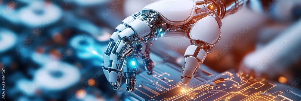 Aufkleber Robotics specialists programming precision movements for a robotic arm,