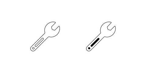 wrench set icon with white background vector stock illustration