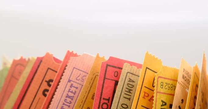 vintage tickets from around the world, theater, movie, concerts, transport, boarding passes, hotel reception cards and other documents