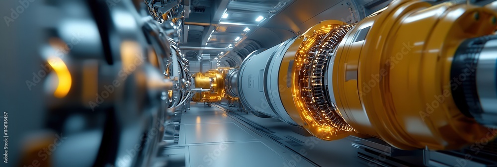 Poster A robotic assembly line producing components for space exploration,