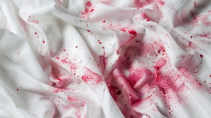 Stains of lipstick or makeup on white clothes or stains on clothes from everyday