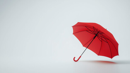 red umbrella on white background