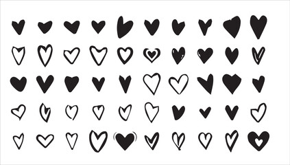 Love heart vector set. love icon valentin days love. illustration set EPS10