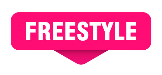 FREESTYLE banner, button, sign