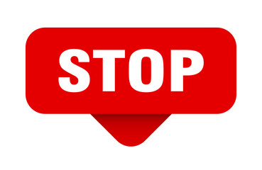 STOP banner, button, sign