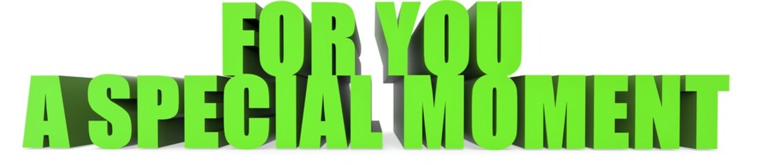 For You a Special Moment, 3d text