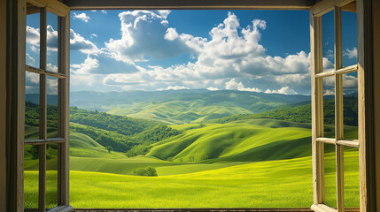 Fototapeta premium Serene Countryside View