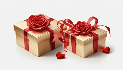 Obraz premium gift box with rose