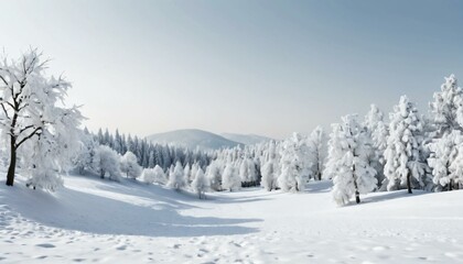 winter landscape with snow