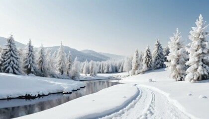 winter landscape in the mountains