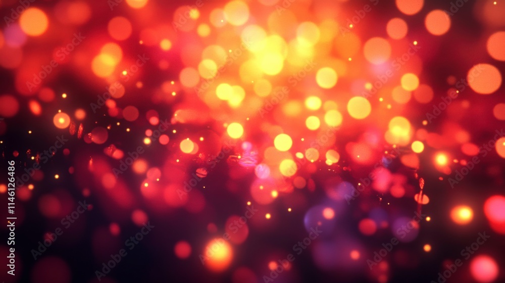 Poster abstract colorful background with blurred lights and bokeh effect for artistic and creative projects
