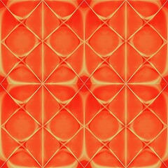 Fiery Geometric Pattern: Abstract seamless texture with vibrant orange and gold hues, showcasing a captivating interplay of lines and curves. Ideal for backgrounds, textiles, and design projects. 