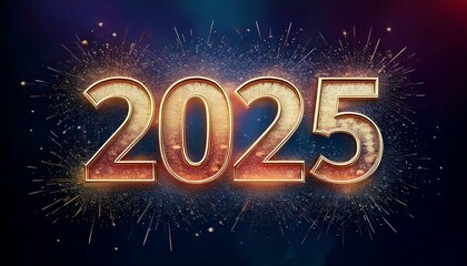 Happy new year 2025 beautiful abstract design banner