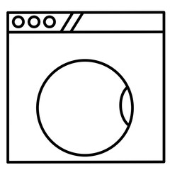 Laundry related vector icons on white background.