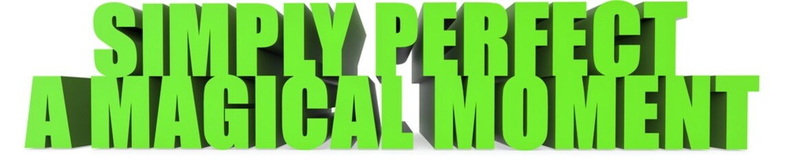 Simply Perfect a Magical Moment, 3d text