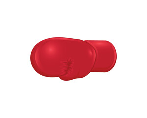 vector illustration design of a red boxing glove which is usually used in the sport of boxing, apart from absorbing blows, it also protects the hands of athletes or boxers