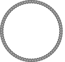Round frame. Circle Ornamental decorative frame with graphic element
