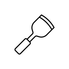 Spatula outline icons, minimalist vector illustration ,simple transparent graphic element .Isolated on white background