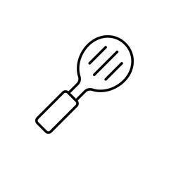 Spatula outline icons, minimalist vector illustration ,simple transparent graphic element .Isolated on white background