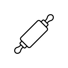 Rolling pin outline icons, minimalist vector illustration ,simple transparent graphic element .Isolated on white background