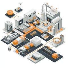 Obraz premium Internet of Things in Manufacturing: Smart Technology Integration