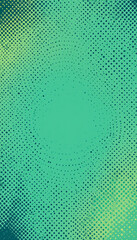 Pop Art Turquoise and Green Retro Background: Halftone Comic Textures and Bold Dot Patterns