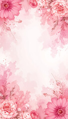 Romantic Watercolor Background: Pink and White Tones for Wedding and Special Occasion Designs
