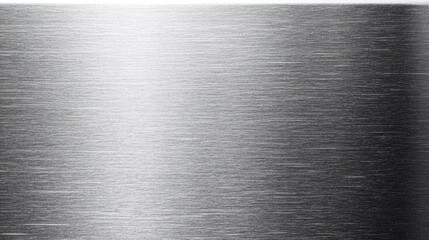 Brushed metal texture, horizontal grain, shiny gray surface, modern industrial design, reflective finish.