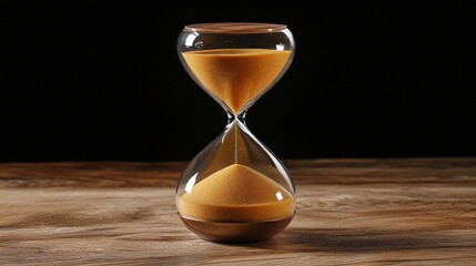 Geometric hourglass representation emphasizing order and structure ideal for productivity themes rendered in a contemporary flat design style