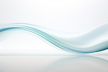 A smooth, flowing abstract design in soft blue tones, suggesting tranquility and elegance.