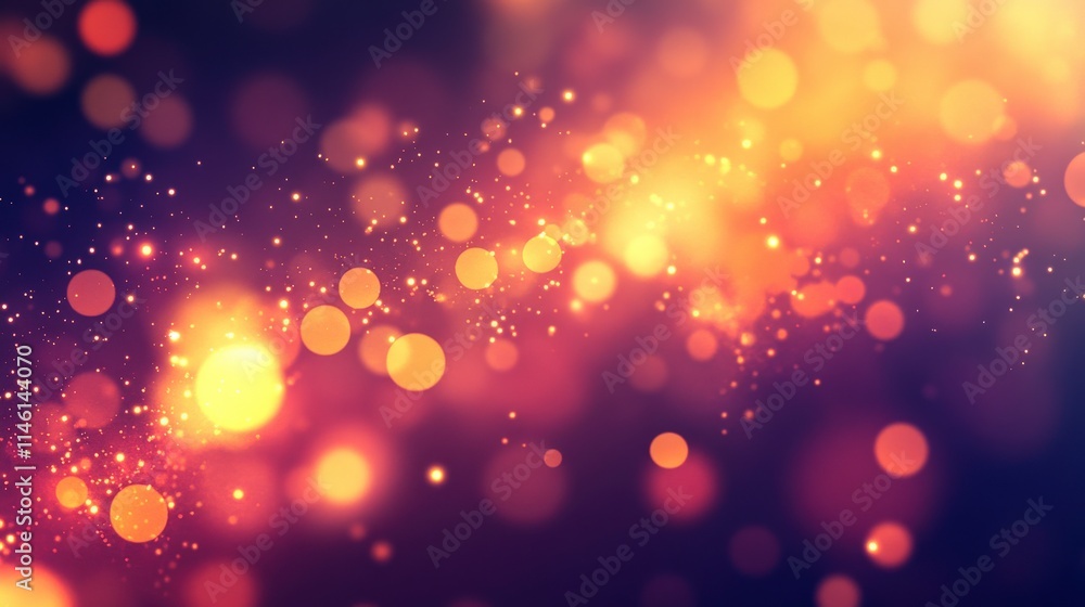 Poster vibrant abstract background with shimmering bokeh effect and glowing lights for creative designs and