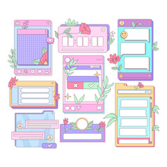 cute ui template colorfull