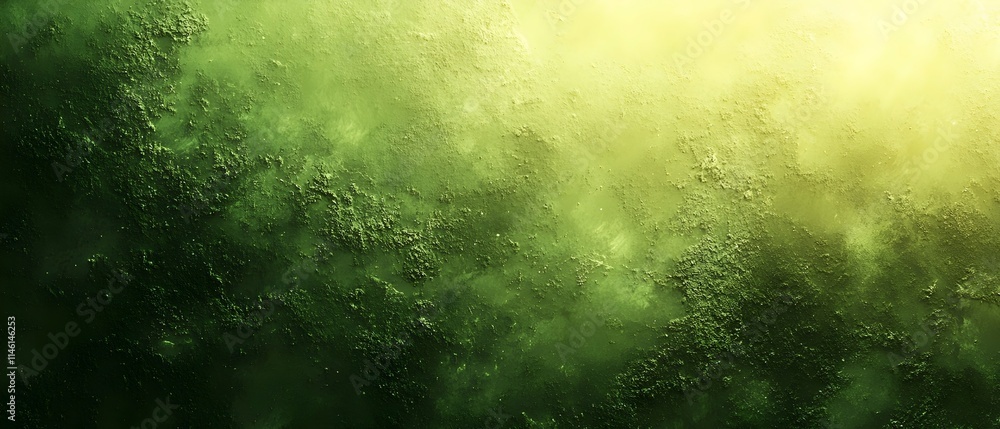 Poster a textured abstract background with rich green tones, blending softly into lighter shades, creating 