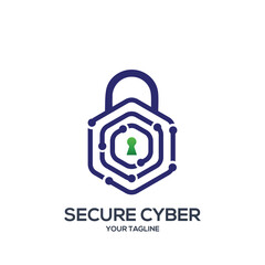 Secure Cyber Security logo design