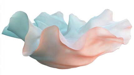 A delicate, flowing fabric in soft pastel colors, suggesting elegance and grace.