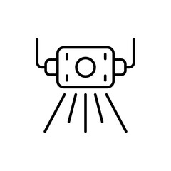 Party Lighting outline icons, minimalist vector illustration ,simple transparent graphic element .Isolated on white background