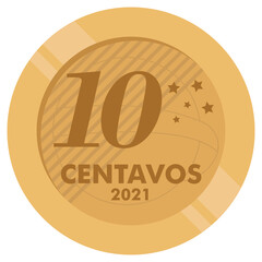 10 Centavos Coin Brazil