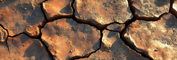 Earth Fractures, arid landscape, cracked terrain, sun-baked soil, parched ground, natural textures, organic patterns