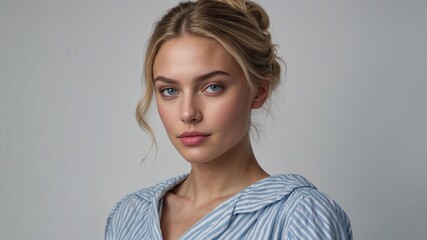 Beautiful young woman, blonde portrait. The concept of beauty