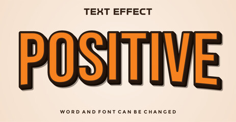 Positive editable text effect
