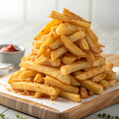 large pile of mouthwatering French fries